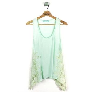 erGuo by Minty Lace Racerback Mint Side Lace Tank